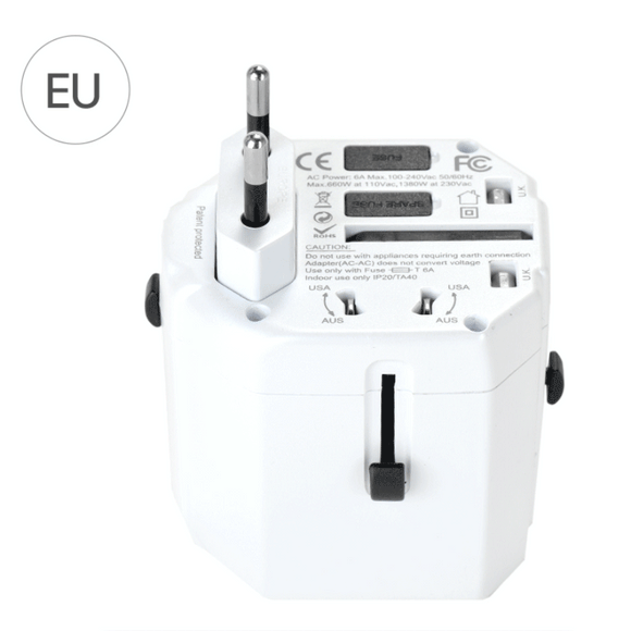 HOCO 2.4A Universal 2 Ports USB Folding Plugs EU UK US AU Smart Charger