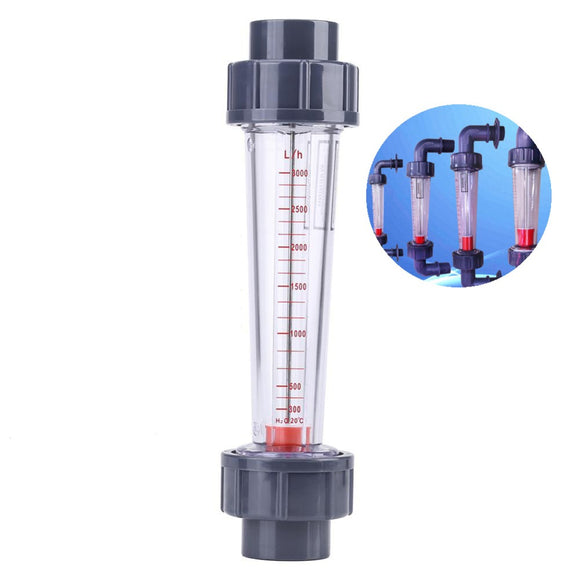 LZS-25 300-3000L/H Flow Meter Plastic Tube Type Water Rotameter Liquid Flowmeter Measuring Tools