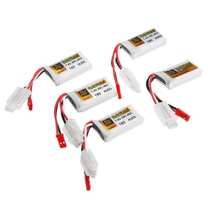5 X ZOP Power 7.4V 180mAh 25C-40C 2S Lipo Battery JST Plug for RC Models