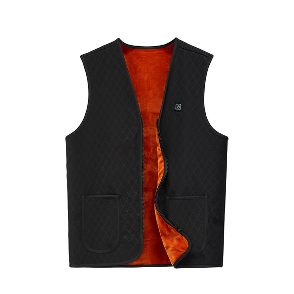 7 Zone Heating Electric USB Heated Warm Vest Waistcoat Men Women Intelligent Coat Jacket Black