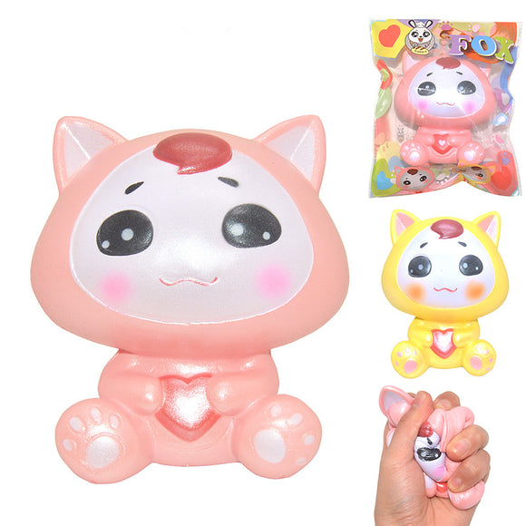 Areedy Squishy Fox Licensed 10*9.5*5.5cm Licensed Slow Rising With Packaging