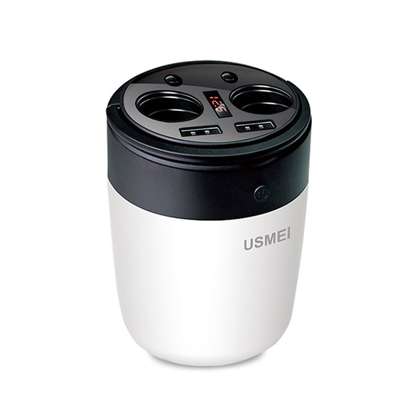 USMEI B1 Car Cup Holder USB Charger Built-in 5400mAh Li-polymer Battery