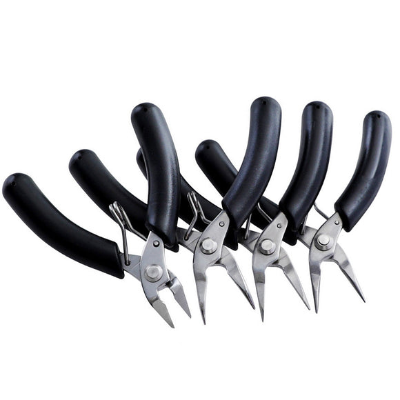 4 Inch Mini Needle/Flat/Curved Nose Pliers Stainless Steel Palm Pliers Small Electronic Tools