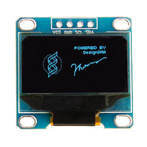 0.96 Inch 4Pin IIC I2C SSD136 128x64 DC 3V-5V Blue OLED Display Module For Arduino