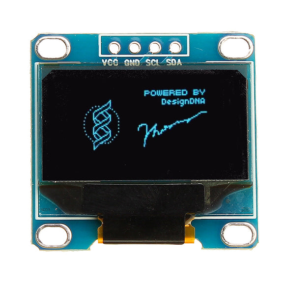 0.96 Inch 4Pin IIC I2C SSD136 128x64 DC 3V-5V Blue OLED Display Module For Arduino