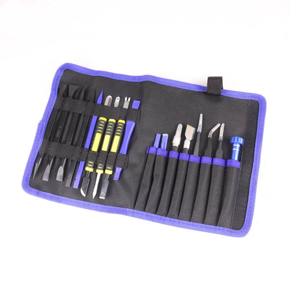 KGX K-1102 17 in 1 Professional Pry Opening Tool Cell Phone Repair Tool Kits With 5 in 1 Screwdriver for iPad Tablet Laptop Repair