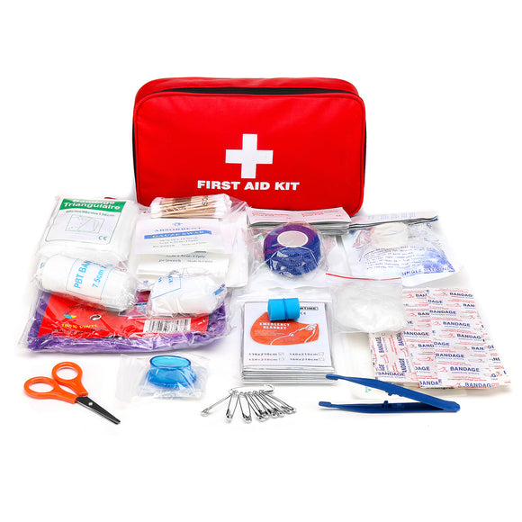 184Pcs First Aid Kit Emergency Survival Kit Trauma Bag for Car Home Work Office Boat Camping Hiking