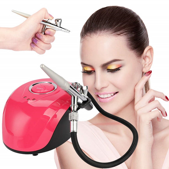 Cup Dual Action 0.2mm Nozzle Airbrush Kit Compressor with Air Brush Paint Spray Tool for Nail Art Make Up Air-brush