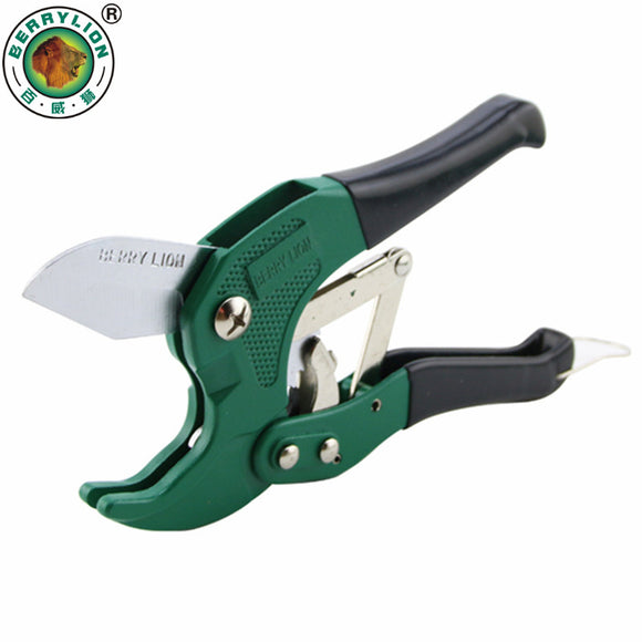 BERRYLION PVC Pipe Cutter 42mm Aluminum Alloy Body Ratchet Scissors Tube Cutter