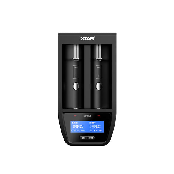 XTAR ST2 4.1A Discharge 30min Quick Charging Type-C USB Charger For 18650 26650 21700 Flashlight Li-ion Battery Charger