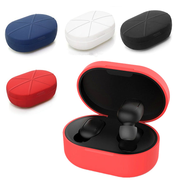 TWS Earphones Storage Box Silicone Shockproof Protective Case Cover for Xiaomi Redmi Airdots Earphone