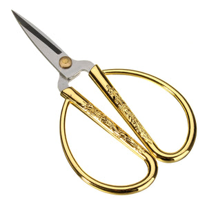 Alloy Gold Plated Dragon Phoenix Sharp Scissors Sewing Supplies For DIY Crafts 13cmx7cm