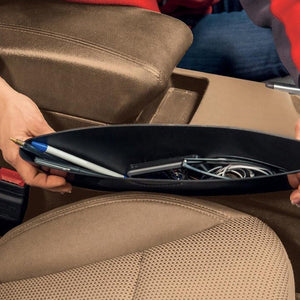 2Pcs Black Car Interior Catch Catcher Storage Organizer Box Seat Slit Pocket