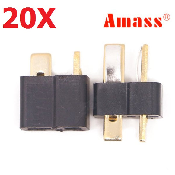 20 Pair Amass AM-1015 T Plug Connector Black Male & Female