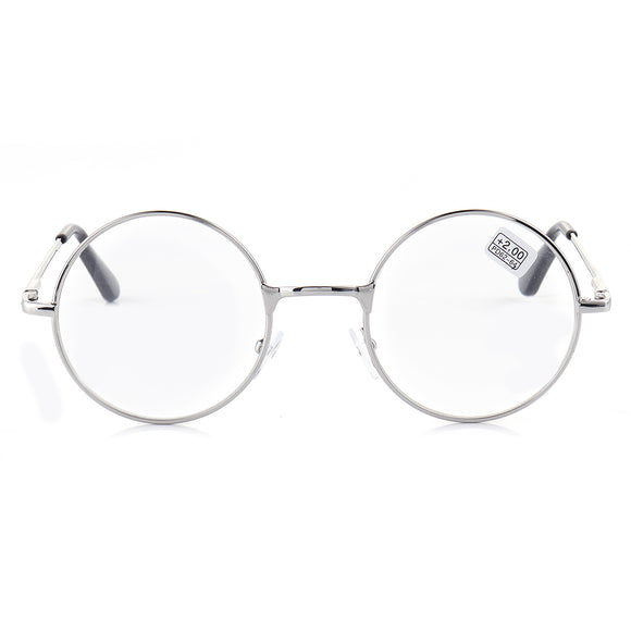 KCASA Round Metal Frame Presbyopic Best Reading Glasses Eyeglassess Fatigue Relieve