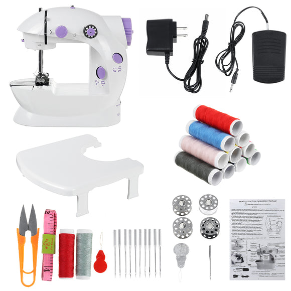 Rechargeable Portable Electric Sewing Machine Household Mini Sewing Machine W/ Light