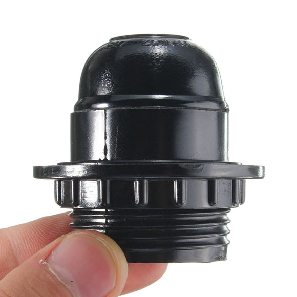 E27 Screw ES Base Cap Retro Vintage Black Light Bulb Lamp Holder Pendant Socket