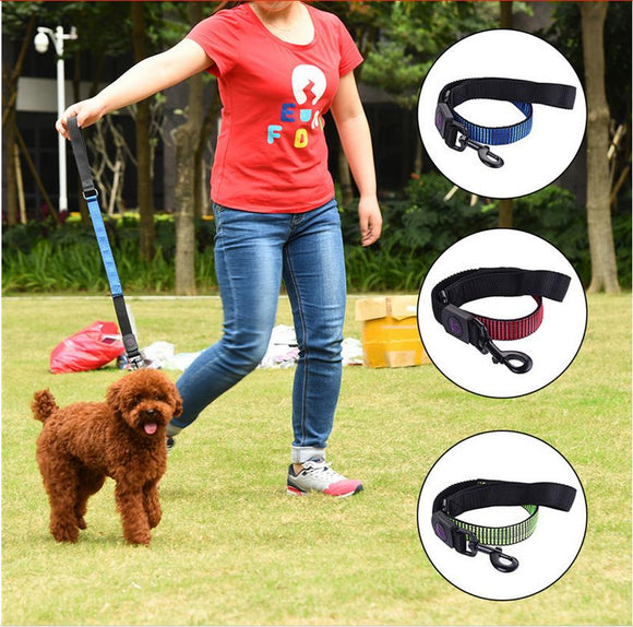 Nylon Buffer Reflective Pet  Leashes Dog Cat Traction Rope Lead Leash and Collar in 3 color