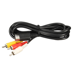 1.8M Black Composite RCA AV Cord Stereo Composite Audio Video TV Adapter Cable