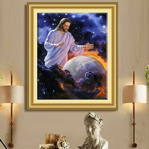 40x50cm 5D DIY Jesus Religious Culture Diamond Painting Resin Full Rhinestone Figure Cross Stitch Kit