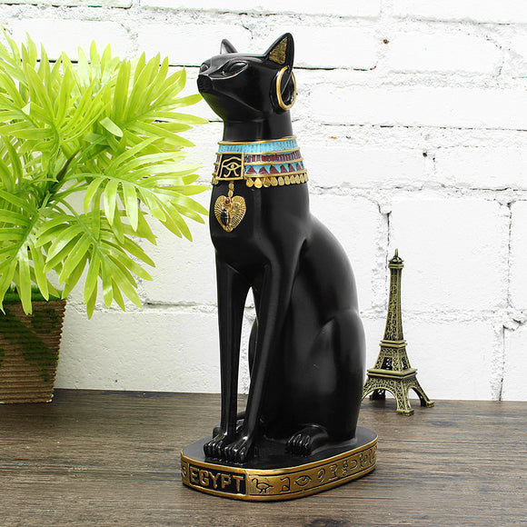 12'' Cat Figurine Egyptian Ancient Bastet Vintage Goddess Statue Home Decorations