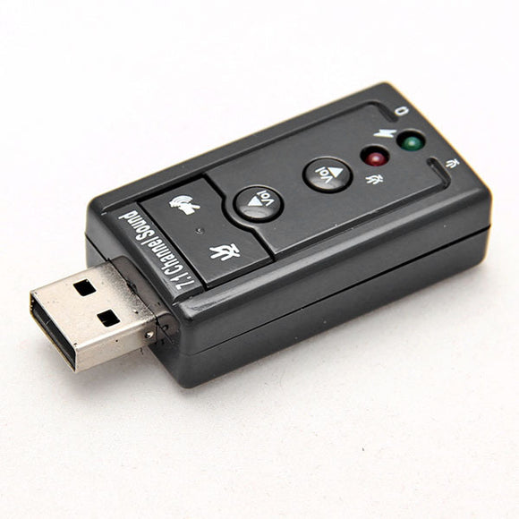USB to 3D Audio Sound Card Adapter Virtual 7.1 Channel