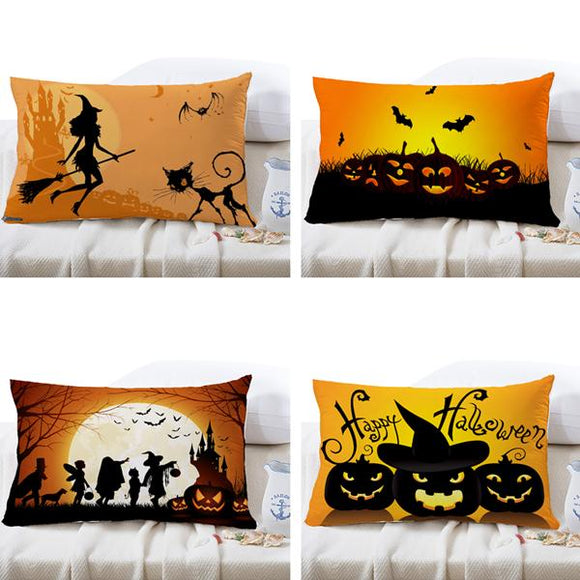 30x50cm 4 Pattern Halloween Fashion Cotton Linen Pillow Case Home Sofa Cushion Decor