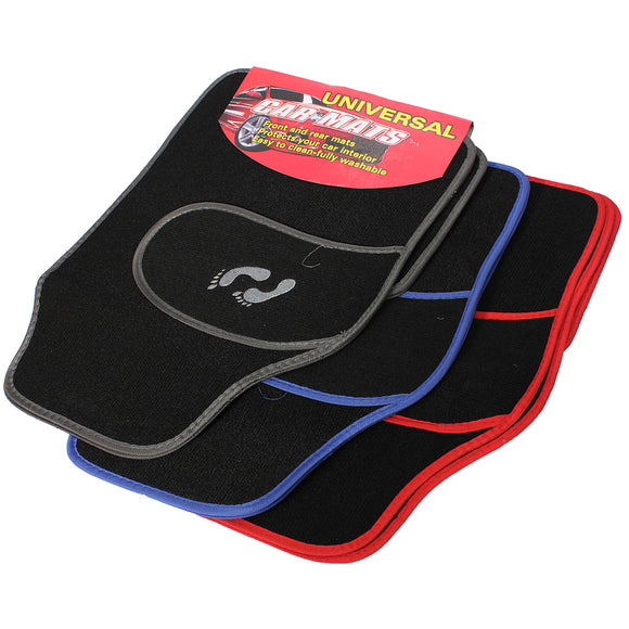 Universal 4pc Front Rear PVC Car Van Floor Mat Carpet Non-Slip GRIP Feet Pattern