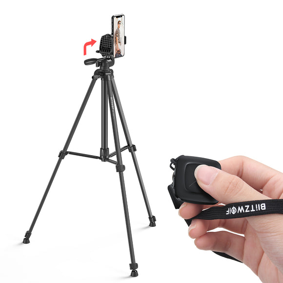BlitzWolf BW-BS0 Pro bluetooth Remote Control Stable Tripod with Removable 1/4 Phone Clip for Camera Smartphones
