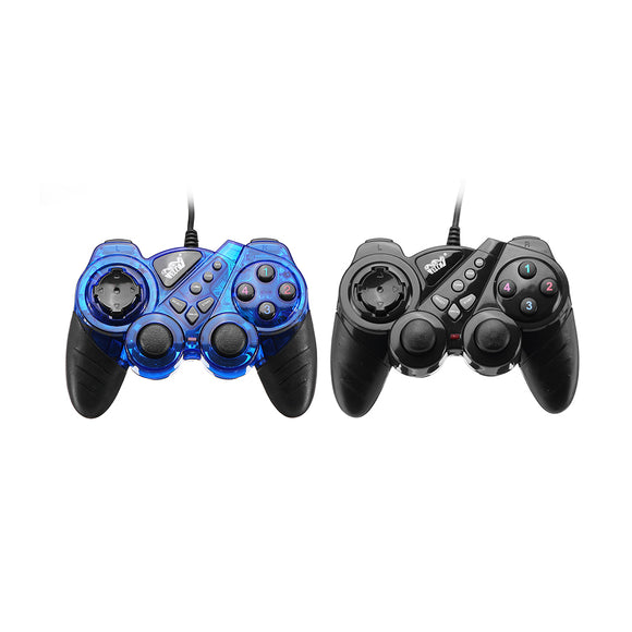 Welcom WE-860S USB Wired Joystick Dual Vibration Turbo Gamepad for Windows PC