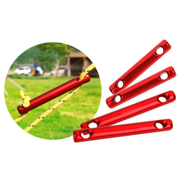 IPRee 6Pcs/set Aluminum Alloy Outdoor Camping Tent Wind Rope Stick Stopper Buckle Cord Accessories