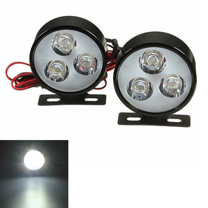 2x 3LED Motorcycle Car Auto Daytime Running Spot Lightt Fog Lamp