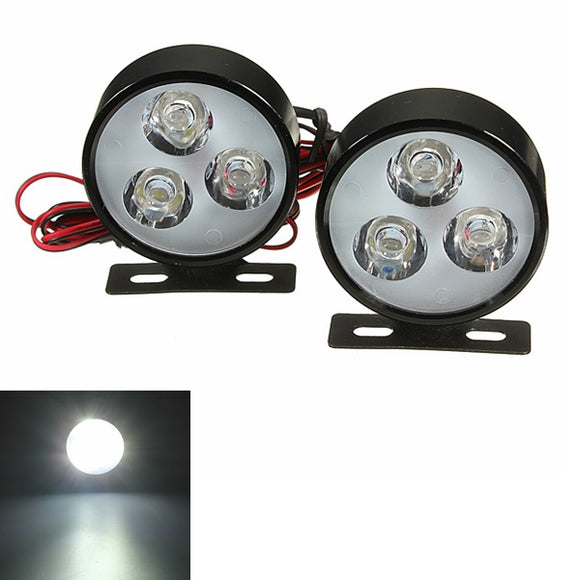 2x 3LED Motorcycle Car Auto Daytime Running Spot Lightt Fog Lamp