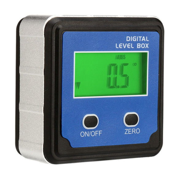 Drillpro 4 x 90 Digital LCD Level Box Inclinometer Angle Ruler Angle Finder Gauge Protractor Magnetic Base