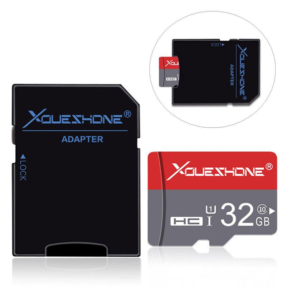 Xoueshone 32GB Class 10 High Speed Flash Memory TF Card with Adapter for Mobile Phone MP4 Camera