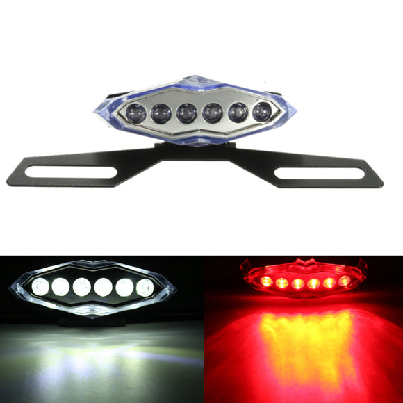 Motorcycle 10 LED Rear Tail Brake Running License Plate Light Bracket Holder
