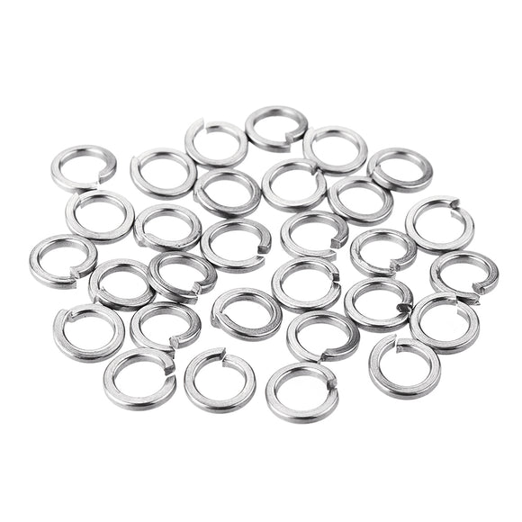 10Pcs M2/M2.5/M3/4 304 Stainless Steel Spring Washer Split Lock Washers