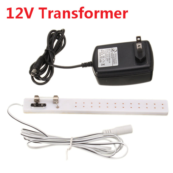 AC100-240V Dollhouse 1:12 Power Strip with On/Off Switch 12V Transformer