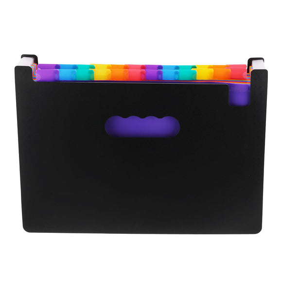 New 24 Pockets Expanding File Folder Portable Accordion File Folder A4 Expandable Business File Folder