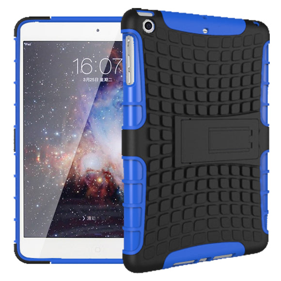 Heavy Duty Anti Skid Bracket Hybrid PC TPU Case For iPad Mini 1/2/3