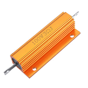 RX24 100W 3R 3RJ Metal Aluminum Case High Power Resistor Golden Metal Shell Case Heatsink Resistance Resistor