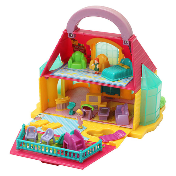 Detachable Hand-held DIY 2-Storey Townhouse Play House Doll House Kid Child Toy