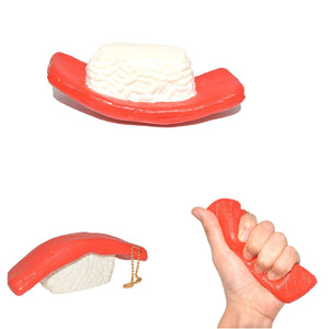 12cm Squishy Slow Rising Sushi Pressure Release Soft Toy Keychains for Iphone Samsung Xiaomi