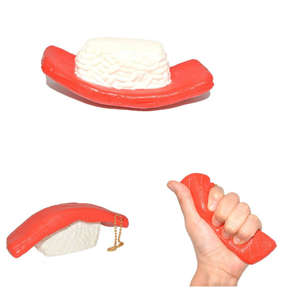 12cm Squishy Slow Rising Sushi Pressure Release Soft Toy Keychains for Iphone Samsung Xiaomi