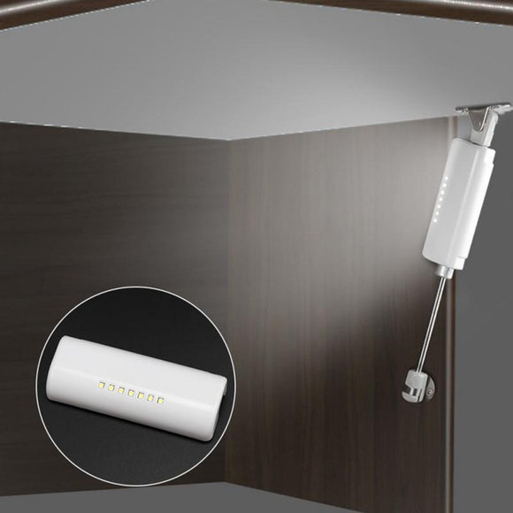 Battery PIR Motion Sensor Inner Hinge Cabinet Light 7 LED Night Lamp for Drawer Cupboard Wardrobe