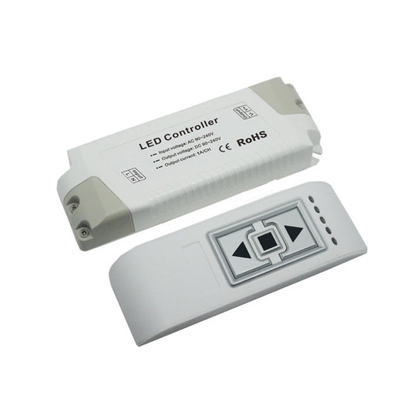 3 key Wireless Remote RF LED Dimmer High Voltage Controller AC90-240V 1 Channel for Strip Light Lamp