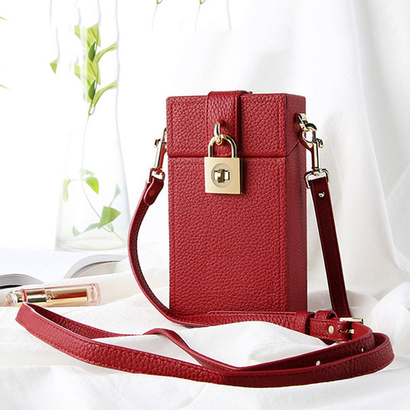 Women PU Leather Magic Box Crossbody Bag Evening Bag