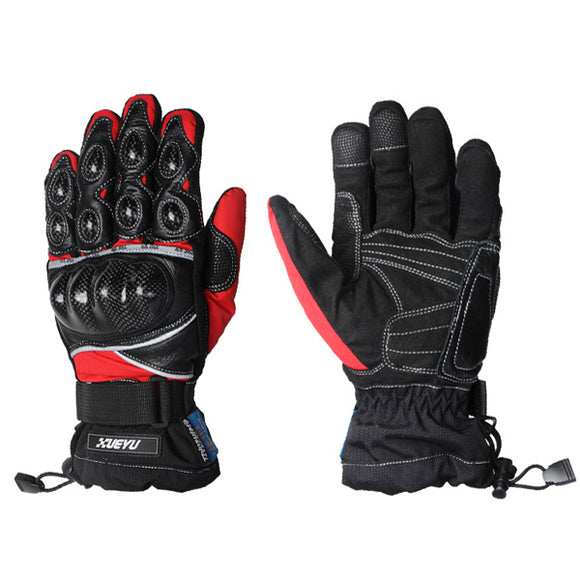 Warm Full Finger Leather Gloves For Riding Driving Racing