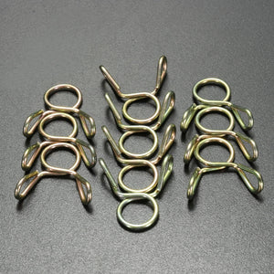 20pcs 8mm Fuel Line Hose Tubing Spring Clips Clamps For Motorcycle ATV Scooter