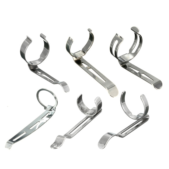 Stainless Steel Flashlight Belt Pocket Clip for Universal Torches
